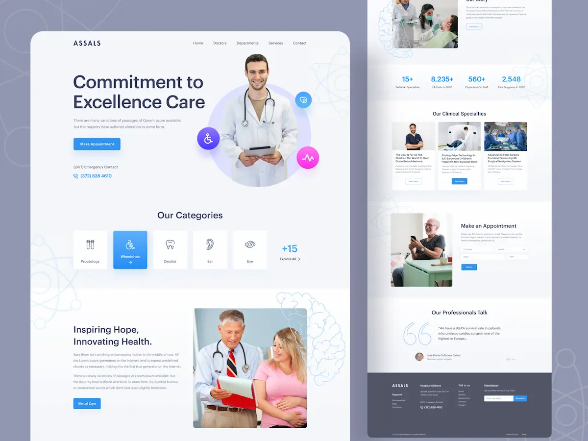 قالب اختصاصی سایت پزشکی